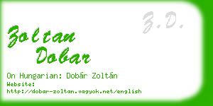 zoltan dobar business card
