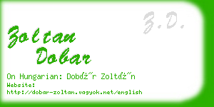 zoltan dobar business card